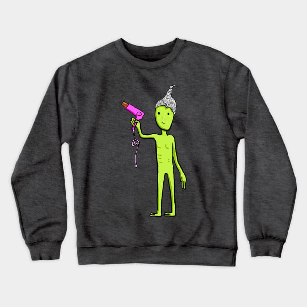 Pew Pew Alien Crewneck Sweatshirt by doteau